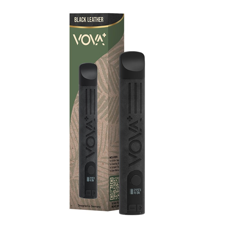 VOVA+ Dry Herb Vaporizer - BLACK LEATHER