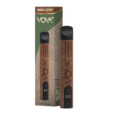VOVA+ Dry Herb Vaporizer - BROWN LEATHER
